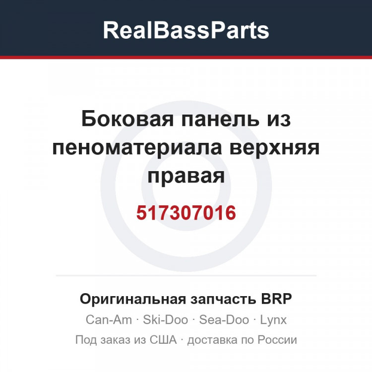 517307016 Боковая панель из пеноматериала верхняя правая
