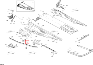 Правый подножка усилитель Ski-Doo 518332297