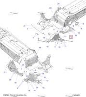 1028465 В сборе распорка нижний левый 3 M10 REQUIRES ADHESIVE включает штифт PINS