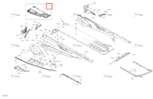 Глубокий чёрный шасси тоннель Moduel 146 Ski-Doo 415130982