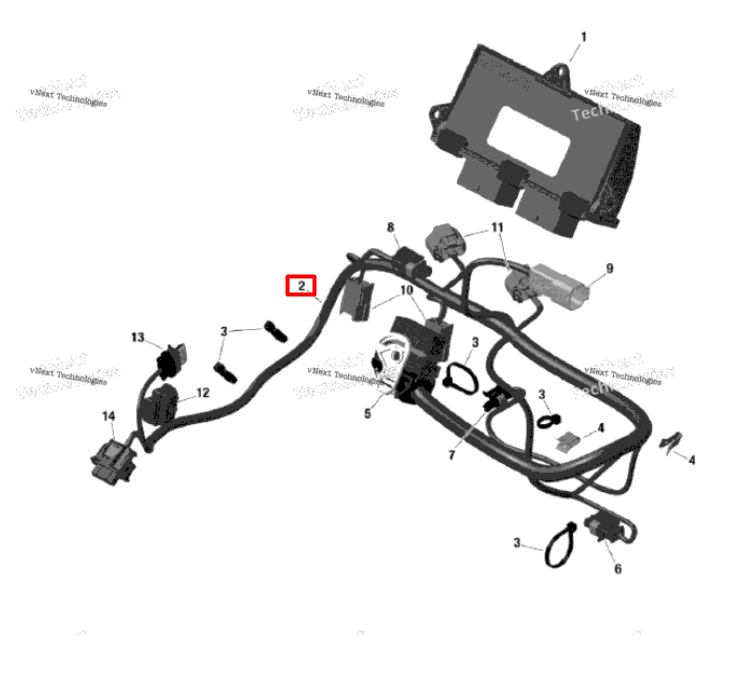 420666615 Проводка Ski-Doo 420666090 420666091 420666093 
