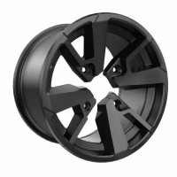 705502702 14 IN. RIM - REAR / BLACK WITH CLEAR COAT