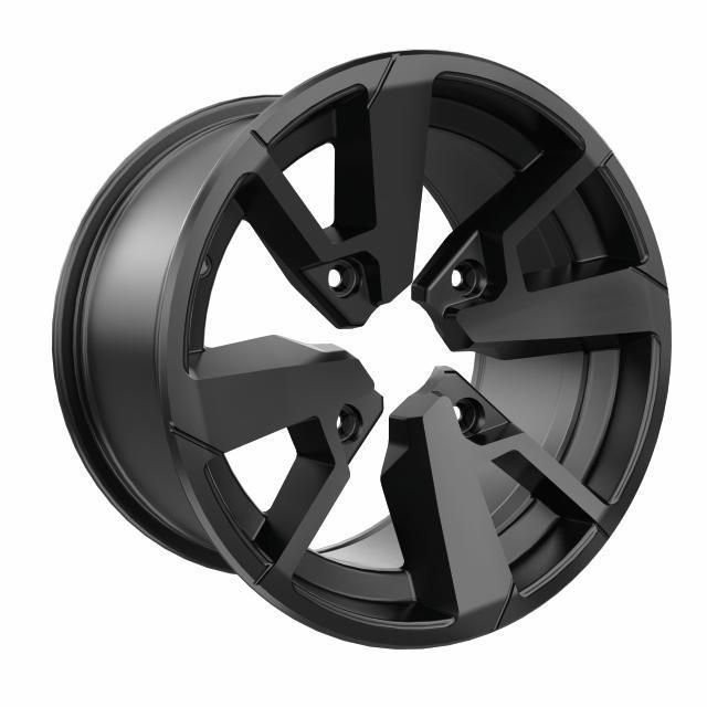 705502702 14 IN. RIM - REAR / BLACK WITH CLEAR COAT