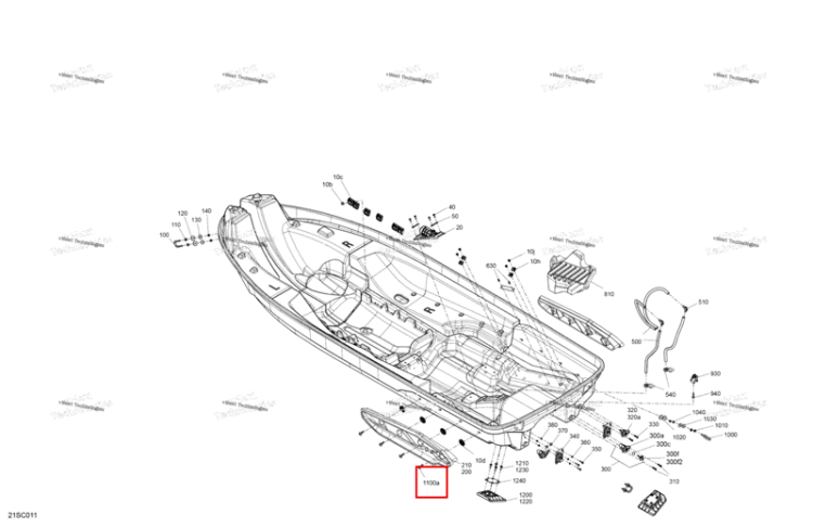 Torx головка винт M8 × 35 Sea-Doo RXT-X 300 (2023) (250001215)