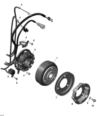 Статор Ski-Doo Статор генератора, магнето Ski-Doo Summit, MX Z, Skandic, Renegade 420889360, 420889365, 420889366, 420889368, 420889367,420889369