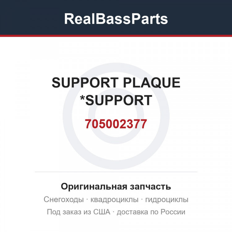 705002377 SUPPORT PLAQUE *SUPPORT