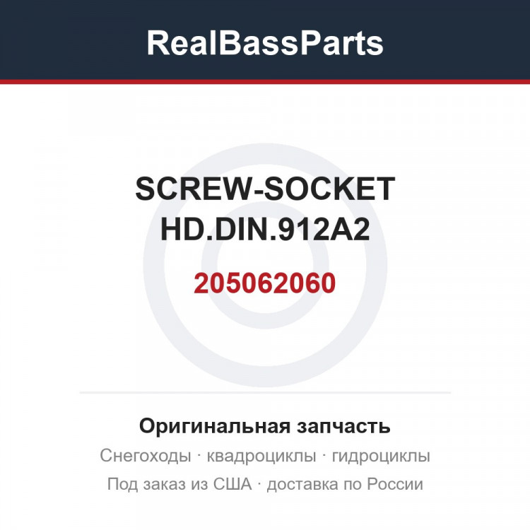 205062060 SCREW-SOCKET HD.DIN.912A2