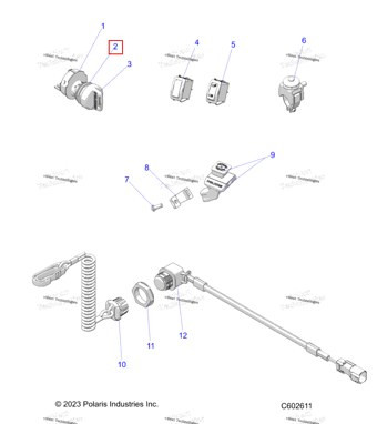 5433733 IGNITION выключатель гайка