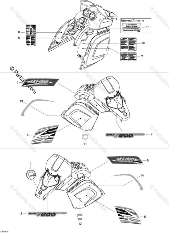 516003406 Наклейка на капот, Rotax V800 4-TEC