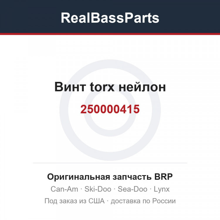 250000415 Винт torx нейлон