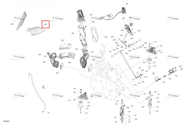 Теплозащитный экран Can-Am Outlander 4x4 XT 1000R (2025) (707003635)