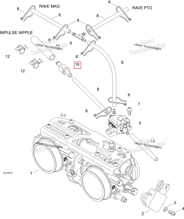 Обратный клапан Ski-Doo Expedition TUV 600 H.O. SDI REV-XU (2009) (420660540)