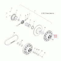 7542103 Гайка шпильки регулировочной Polaris NUT, FLEXLOC