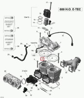 420931590 Прокладка головки цилиндров Ski-doo 600 RUBBER RING