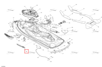 Подножка левый Sea-Doo RXT (2016) (291004195)