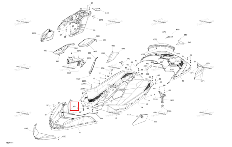 Прокладка Sea-Doo Spark 60 (2023) (293250599)