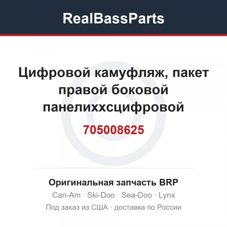 705008625 Цифровой камуфляж, пакет правой боковой панелиxxcцифровой камуфляж