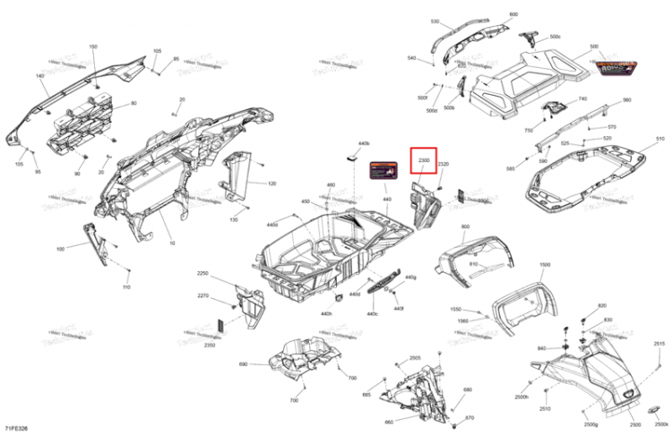 Правый передний радиатор дефлектор Can-Am Outlander 4x4 XT 1000R (2025) (705015257)