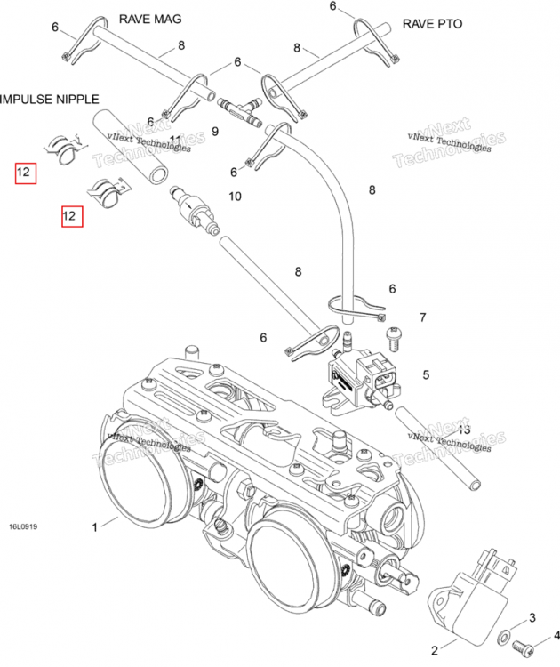 Хомут Ski-Doo Expedition TUV 600 H.O. SDI REV-XU (2009) (420853510)