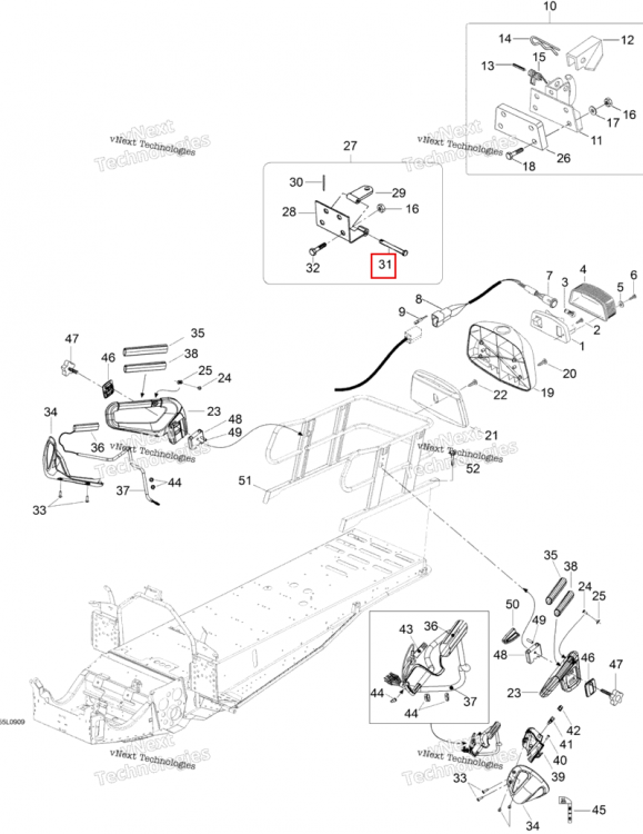 Cheville штифт Ski-Doo Expedition TUV V800 4-TEC (2009) (M41031)