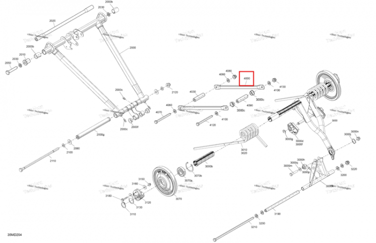 Acceleration Link тяга Ski-Doo Summit 850 E-TEC Turbo R X (2024) (503196245)