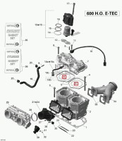 293300026 Прокладка (кольцо) головки цилиндров Ski-doo 600