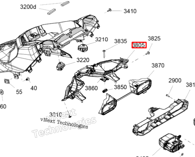 517307762 Корпус фары Ski-Doo