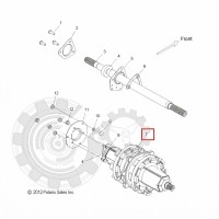 1590522 Вал привода гусеницы в сборе для снегоходов Polaris 600/800 PRO RMK 2013" 1590508