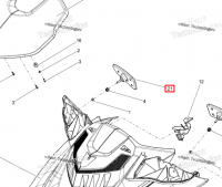 269501920 Крепление зеркала правого Sea-Doo 269501693 269501783 269501786 269501844 