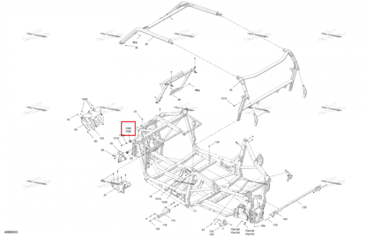 Левый передний крепление Can-Am Commander 1000R EFI DPS (2022) (705209913)