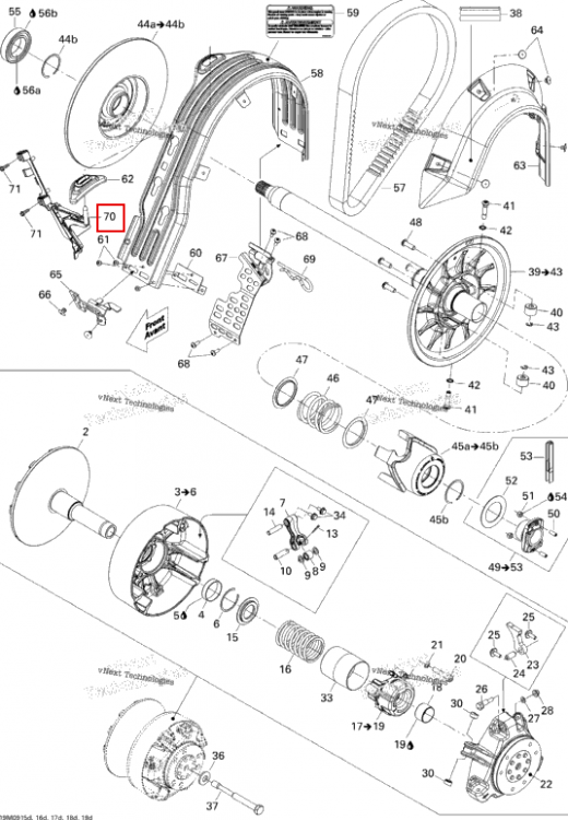 Ремень защита кронштейн Ski-Doo GTX LE 1200 4-TEC (2009) (417300346)