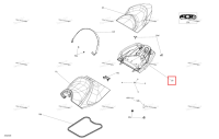 Ash серый задний ручка в сборе включает 50 TO 50 e Sea-Doo GTX 300 (2020) (269003354)