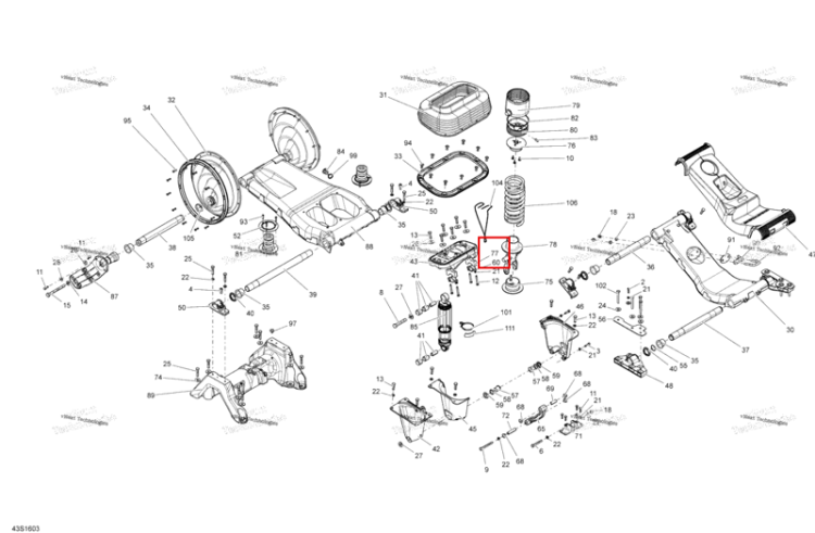 E COAT проставка Sea-Doo RXT (2016) (279000206)