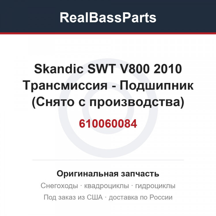 610060084 Skandic SWT V800 2010 Трансмиссия - Подшипник (Снято с производства)