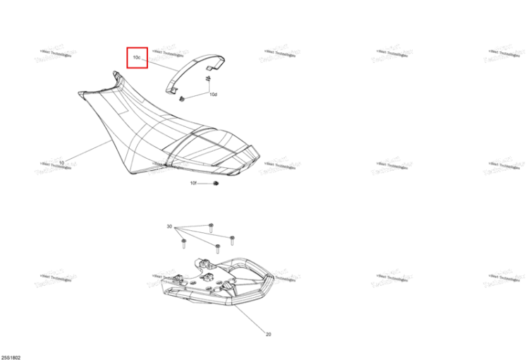 Mango оранжевый сиденье ремень модель чёрный / оранжевый Sea-Doo Spark 900 ACE (2018) (269003125)