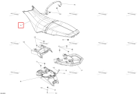 Сиденье в сборе модель жёлтый / Reef синий Sea-Doo Spark 900 HO ACE (2018) (269003130)