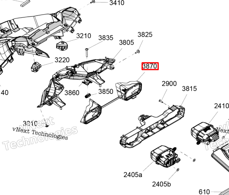 517308773 Уплотнение рамки фар Ski-Doo