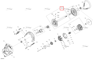 Sheave ведомый вариатор Fixed в сборе a to 100 af Ski-Doo 417127754