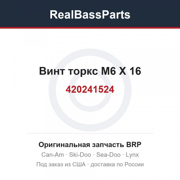 420241524 Винт торкс M6 X 16