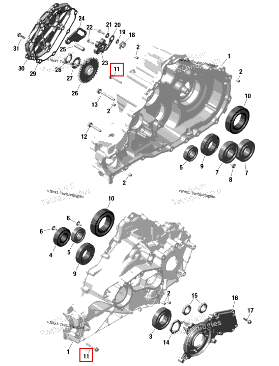 Torx винт фланцевый M6 × 45 Can-Am Commander MAX 1000R EFI XT (2024) (420441922)