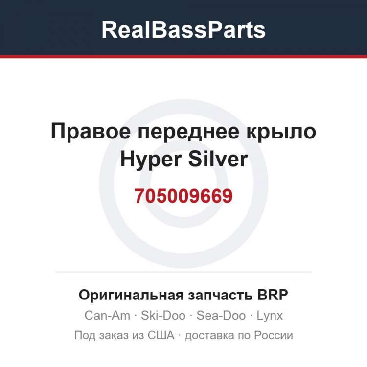 705009669 Правое переднее крыло Hyper Silver