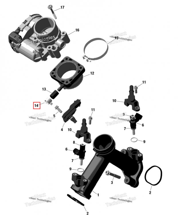 Пружина тип хомут 14 Can-Am Outlander MAX 850 EFI XT (2022) (420853512)