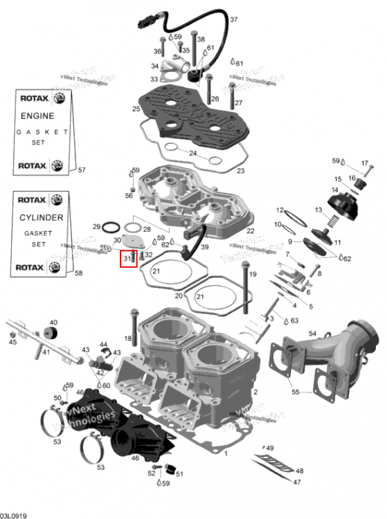 Шланг Nipple Ski-Doo Expedition TUV 600 H.O. SDI REV-XU (2009) (420924720)