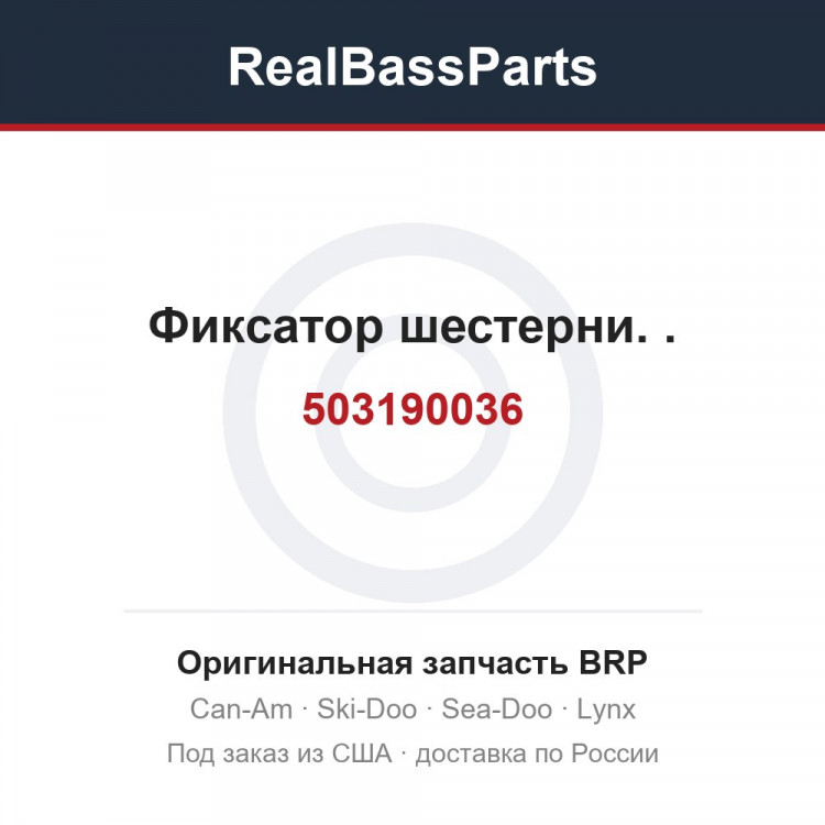 503190036 Фиксатор шестерни. .