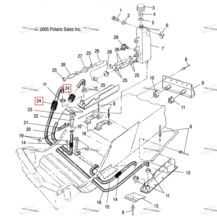 TUBING CONVOL 1 X2 5 Polaris Widetrak LX (2006) (5521242)