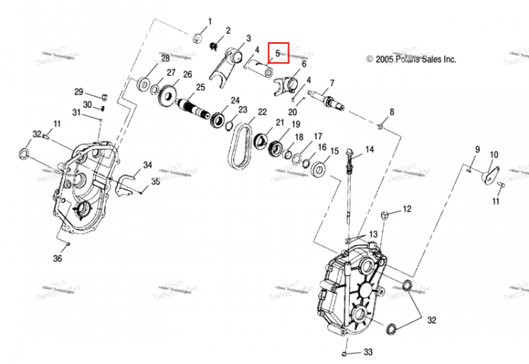Переключения барабан WDT Polaris Widetrak LX (2006) (3233504)