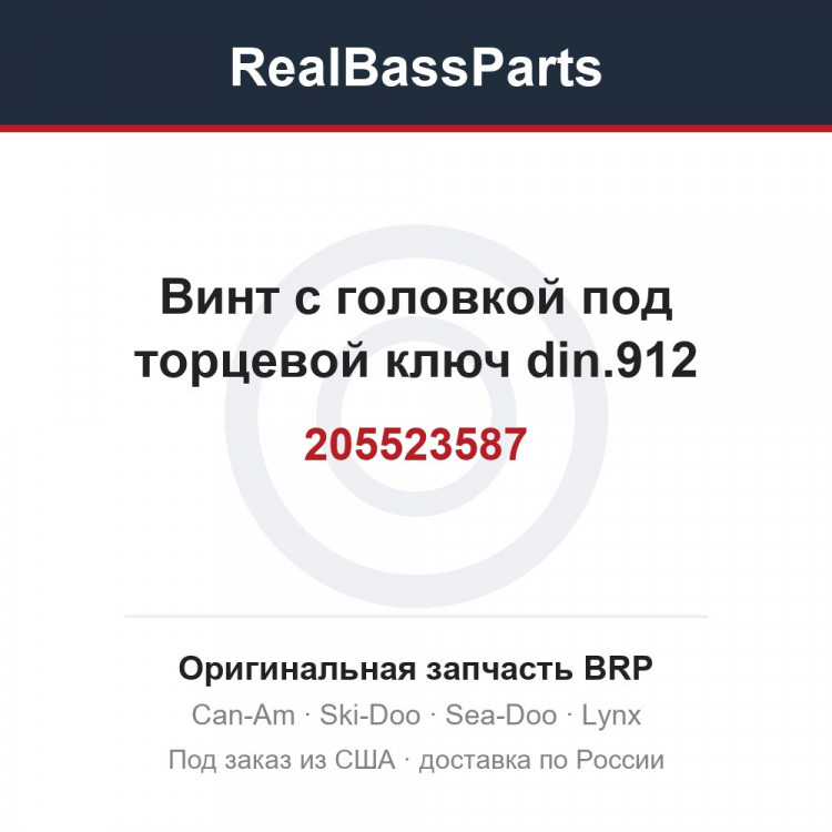 205523587 Винт с головкой под торцевой ключ din.912
