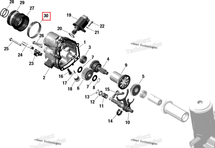 Шестерня хомут 52.8 56 мм Sea-Doo RXT-X 300 (2023) (420851714)