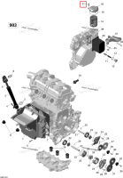 Torx винт фланцевый M6 × 20 Sea-Doo Spark (2016) (420441693)