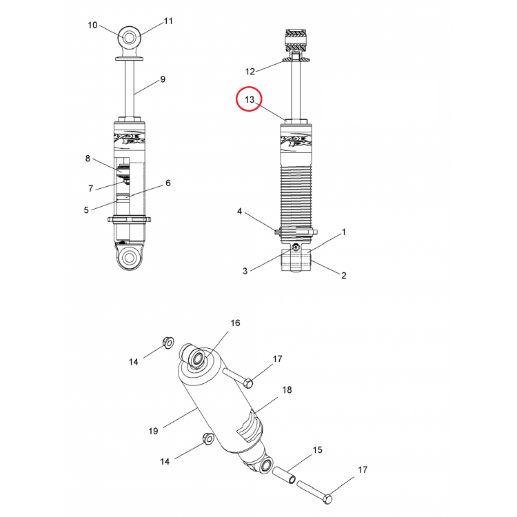 1700156 Крышка сальник амортизатора для снегоходов Polaris WIDETRAK IQ 1700156